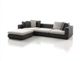 Divano angolare - Tessuto - 310 x 210 x 86 cm - Grigio antracite-Beige - Design contemporaneo