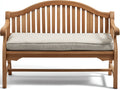 Panche da giardino - Legno-tessuto - 120 x 60 x 90 cm - Marrone naturale-Beige - Stile classico