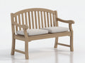 Panche da giardino - Legno - Tessuto - 122 x 58 x 89 cm - Marrone chiaro-Beige - Stile naturale