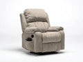 Poltrona reclinabile - velluto a coste-metallo - 101 x 95 x 108 cm - beige - stile contemporaneo