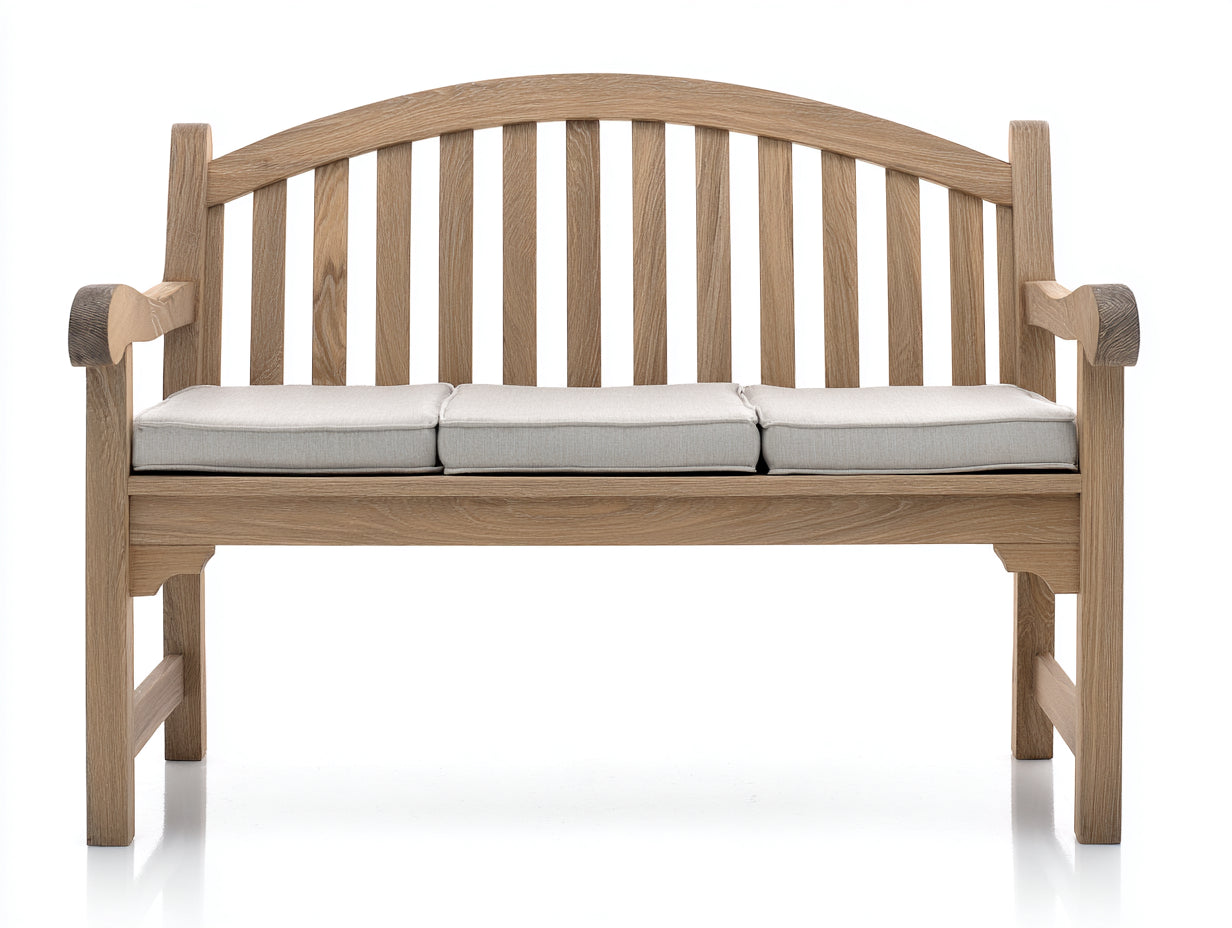 Panche da giardino - Legno - Tessuto - 126 x 58 x 91 cm - Marrone chiaro-Beige - Stile classico