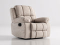 Poltrona reclinabile - tessuto-metallo - 103 x 96 x 105 cm - beige chiaro - stile moderno