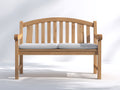 Panche da giardino - Legno - Tessuto - 120 x 56 x 88 cm - Marrone naturale-Grigio chiaro - Stile rustico