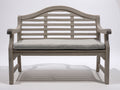 Panche da giardino - Legno - Tessuto - 124 x 59 x 93 cm - Grigio tortora-Beige - Stile vintage