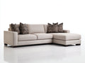 Divano angolare - Tessuto - 300 x 220 x 85 cm - Beige-Grigio antracite - Design moderno